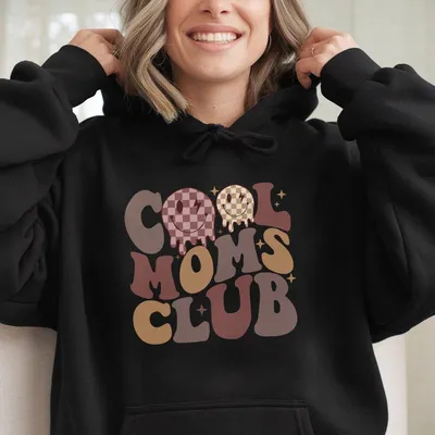 Cool Moms Club Hoodie, New Mom Graphic Hoodie For Women, Gift For Girls, Mother'S Day Gifts, Funny Mom Hoodie, Mom Birthday Gift, Mama Hoodie
