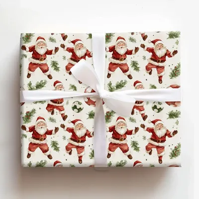 Jolly Goalkeeper - Gift Wrap for Christmas, Holidays Wrapping Paper, Christmas Wrapping Paper