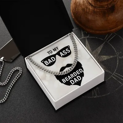 Bad Ass Dad  Cuban Link Chain Necklace