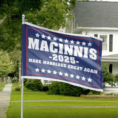 Macinnis 2025 Make Marriage Great Again American House Flag, Patriotic Political Banner Horizontal House Flag
