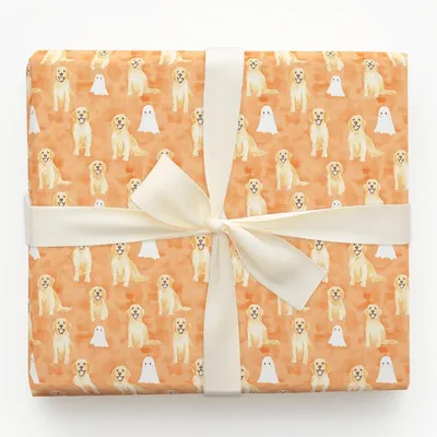 Spook the Golden - Gift Wrap for Christmas, Holidays Wrapping Paper, Christmas Wrapping Paper