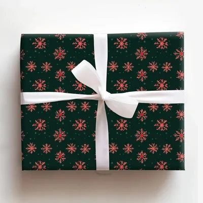 Berry Flakes - Gift Wrap for Christmas, Holidays Wrapping Paper, Christmas Wrapping Paper