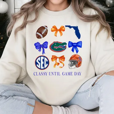 Florida Gators Classy Until Game Day Sweatshirt,Florida Gators Sweatshirt,Florida Football Sweatshirt,Football Sweatshirt,Sweatshirt Hot Trend Tiktok 2025,Menswear Top,Women Top