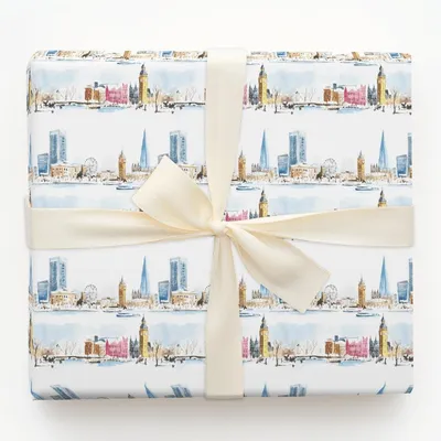 London in Lights - Gift Wrap for Christmas, Holidays Wrapping Paper, Christmas Wrapping Paper
