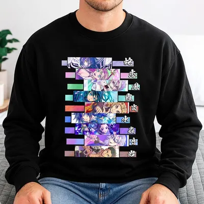 Hashira Demon Slayer Sweatshirt Hashira Sweatshirt Kimetsu No Yaiba Characters Anime Sweatshirt Gift For Manga Fan Unisex Sweatshirt