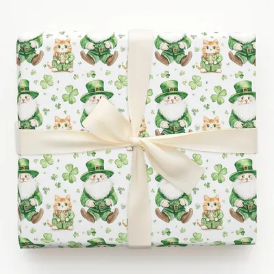 Cat O Gold - Gift Wrap for Christmas, Holidays Wrapping Paper, Christmas Wrapping Paper