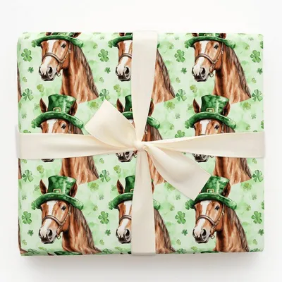 Leprechaun American Saddlebred - Gift Wrap for Christmas, Holidays Wrapping Paper, Christmas Wrapping Paper