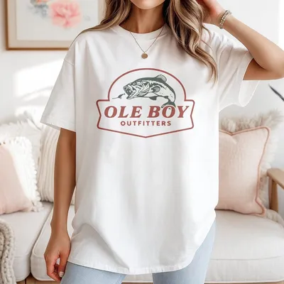 Ole Boy Bass In Pursuit T-Shirt Classic Fishing Graphic T-Shirt Premium Cotton Vintage Outdoor Style Perfect