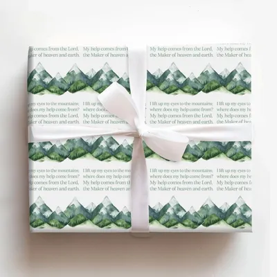 Lift My Eyes - Gift Wrap for Christmas, Holidays Wrapping Paper, Christmas Wrapping Paper