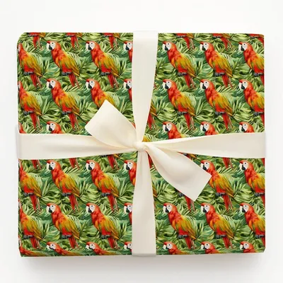 Macaw Matters - Gift Wrap for Christmas, Holidays Wrapping Paper, Christmas Wrapping Paper