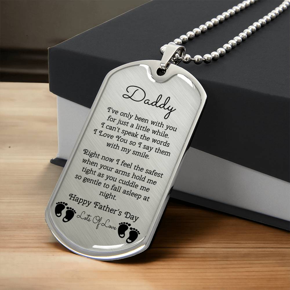 Daddy Father's Day Special - Army Tag Necklace, Dog Tag