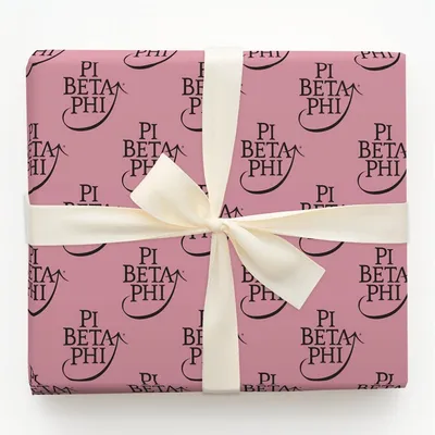 Pi Phi Noir - Gift Wrap for Christmas, Holidays Wrapping Paper, Christmas Wrapping Paper