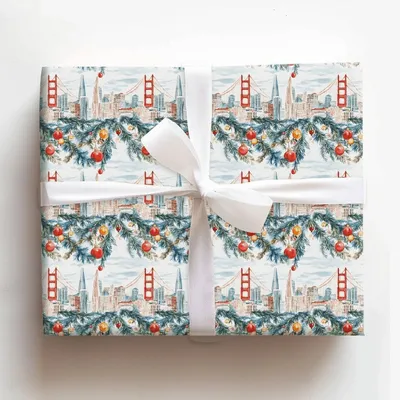 Bridge Over Holiday - Gift Wrap for Christmas, Holidays Wrapping Paper, Christmas Wrapping Paper