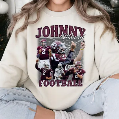 Johnny Manziel Football Sweatshirt Vintage 90s Graphic Style Johnny Manziel Sweatshirt Football Sweatshirt Sport Sweatshirt Gift For Fans