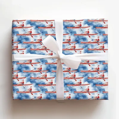 Rider Row - Gift Wrap for Christmas, Holidays Wrapping Paper, Christmas Wrapping Paper