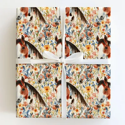 Garden Day with the American Paint - Gift Wrap for Christmas, Holidays Wrapping Paper, Christmas Wrapping Paper
