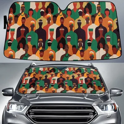 Colorful Ancient Aztec People Car Sun Shades Cover Auto Windshield PrintSyde