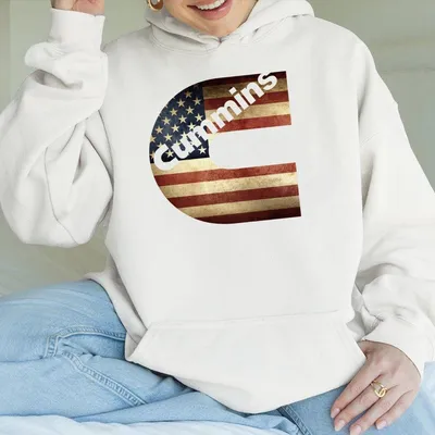 Cummins Hoodie Cummins Flag American Hoodie, 4th Of July Hoodie Gift For Him, America Graphic Hoodie Vintage Style