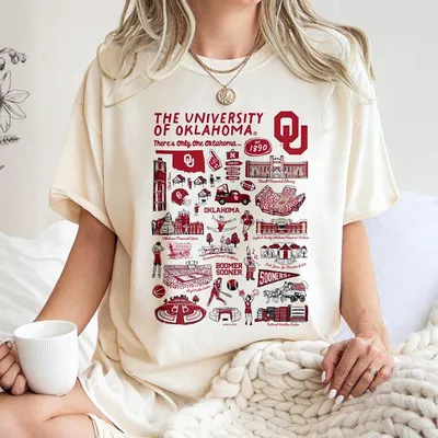 Ncaa The University Of Oklahoma Artwork T-Shirt Oklahoma Sooners Campus Legacy T-Shirt College Spirit Apparel For Game Day