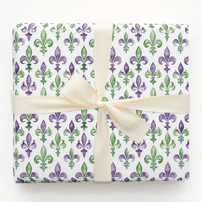 Masquerade and Fleur - Gift Wrap for Christmas, Holidays Wrapping Paper, Christmas Wrapping Paper