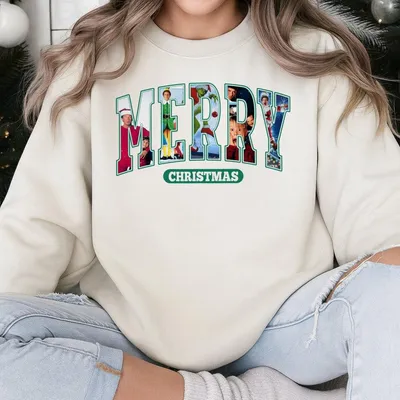 Vintage 90s Christmas Movie Sweatshirt,Retro Xmas Sweatshirt,Mery Christmas Sweatshirt,Xmas Gift,Family Matching Sweatshirt