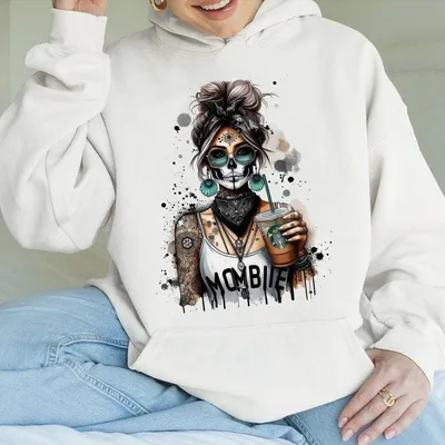 Mombie Girl Hoodie Sarcastic Graphic Hoodie Unisex Classic Cotton Hoodie Women'S Top For Daily Wear Mom Life Hoodie Funny