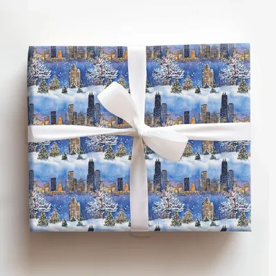 Looped In Lights - Gift Wrap for Christmas, Holidays Wrapping Paper, Christmas Wrapping Paper