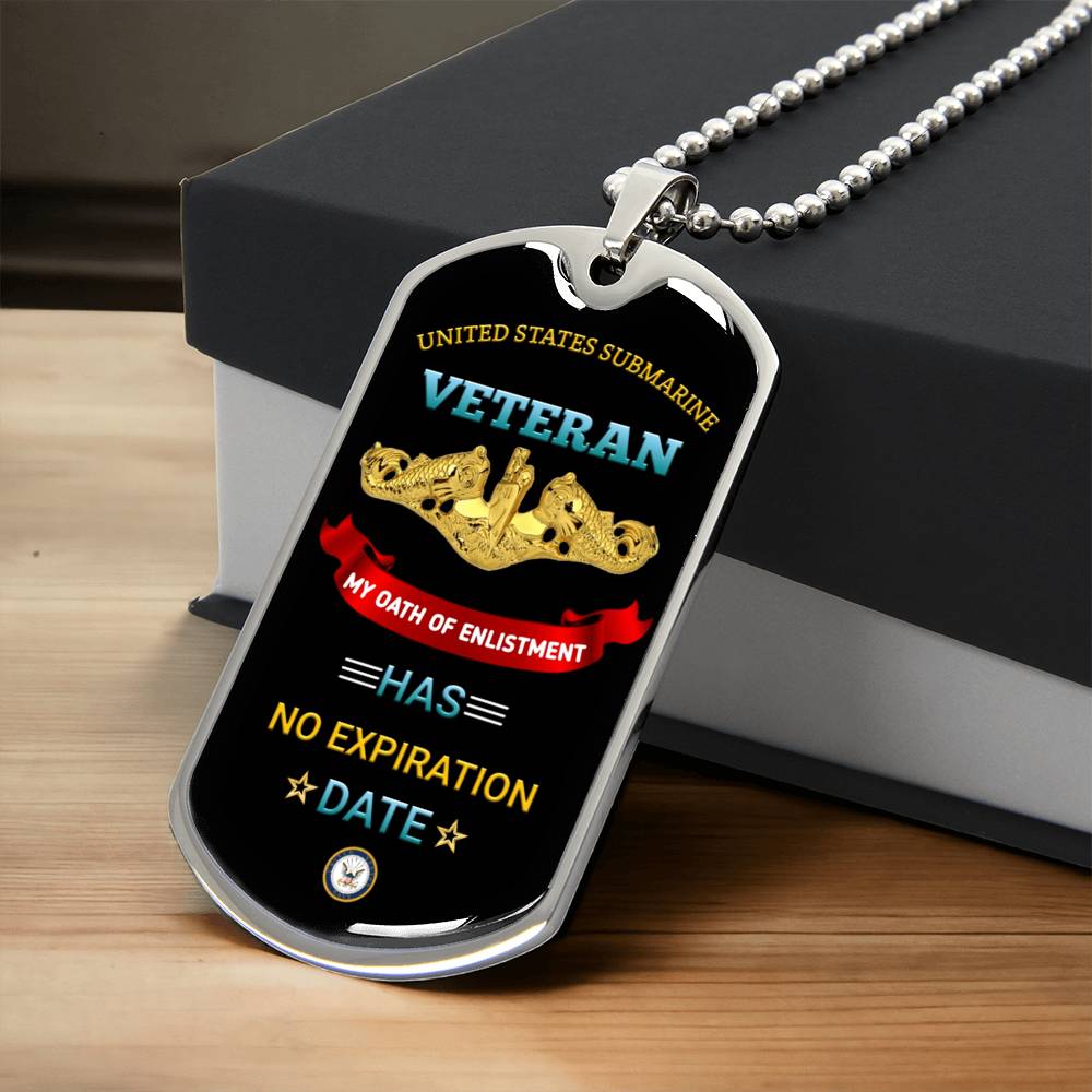 Awesome Dog Tag For Submarine Veterans - Army Tag Necklace, Dog Tag