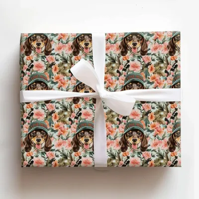 Mom's Favorite Dachshund - Gift Wrap for Christmas, Holidays Wrapping Paper, Christmas Wrapping Paper