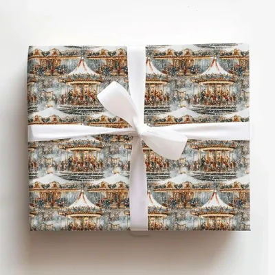 Carousel Joy - Gift Wrap for Christmas, Holidays Wrapping Paper, Christmas Wrapping Paper
