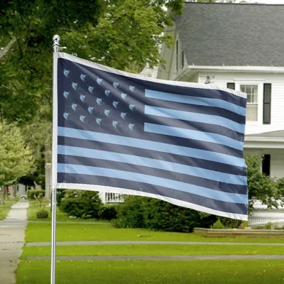 Memphis Grizzlies American Horizontal House Flag, Navy Blue Nba Basketball Fan Decor, Patriotic Sports Gift Horizontal House Flag