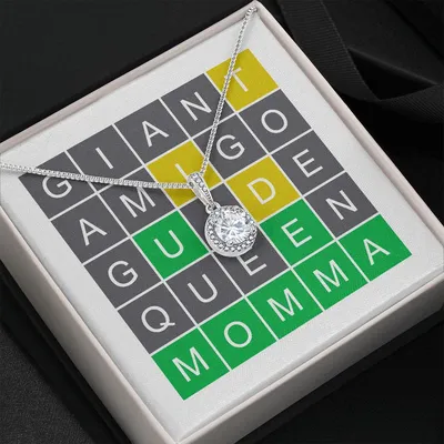Wordle Mothers Day Gift Necklace