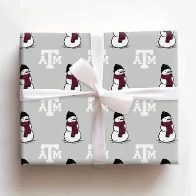 Aggie Snowman - Gift Wrap for Christmas, Holidays Wrapping Paper, Christmas Wrapping Paper