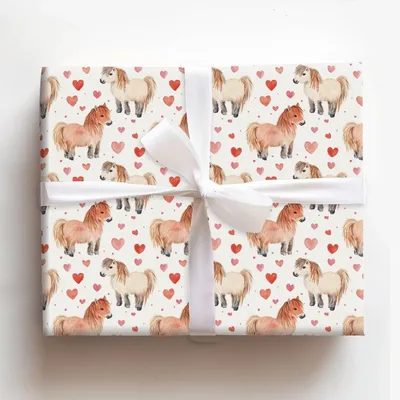 Shetland Valentine - Gift Wrap for Christmas, Holidays Wrapping Paper, Christmas Wrapping Paper