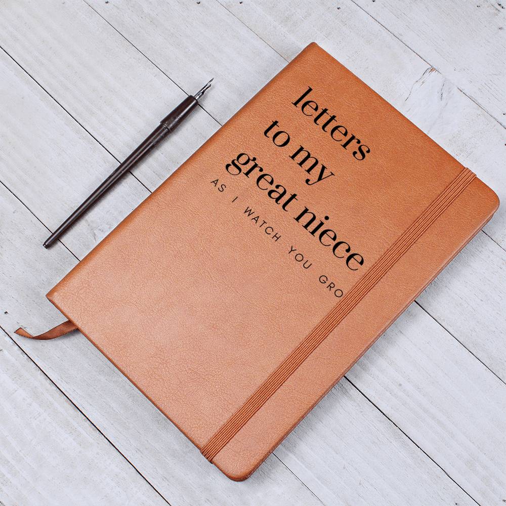 Letters To My Great Niece as I Watch You Grow - Lined Journal with Personalized Cover - Graphic Journal