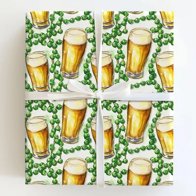Green In The Streets - Gift Wrap for Christmas, Holidays Wrapping Paper, Christmas Wrapping Paper