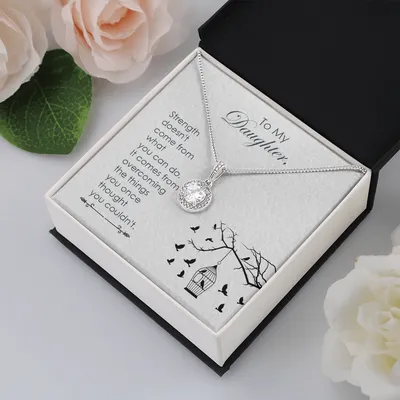 To My Daughter Dragonfly Necklace, Gift To Daughter From Mother Or Father, Necklace To Daughter From Stepmother Or Stepfather - Gift For Daughter From Dad, Daughter Father Necklace, Daughter Gift From Dad, To My Daughter, Daughters Birthday