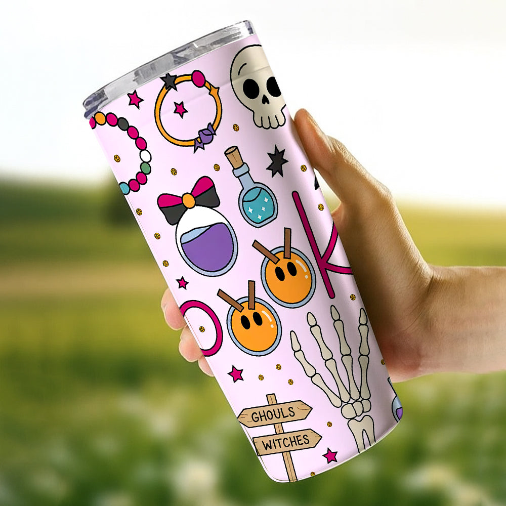 Pink Kawaii Halloween 20oz Tumbler Wrap – Cute Spooky Design