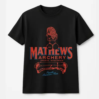 2025 Sexy Girl & Mathews Archery Proudly American Made T-Shirt,Gift For Archery Hunting Lovers,Archery Tactical Gear,Unisex Casual Gifts For Women