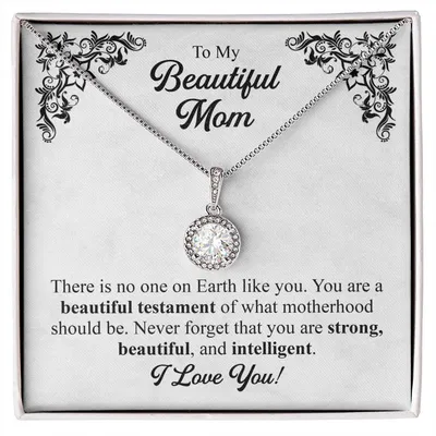 Mothers Day Gift from Daughter, Mother of the Groom Gift from Son, Presents for Mom Birthday, Sentimental Jewelry Necklace for Mom