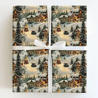 Wonderful Vintage Eve - Gift Wrap for Christmas, Holidays Wrapping Paper, Christmas Wrapping Paper