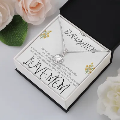 To My Daughter Necklace - Gift To Daughter - Love Mom - To My Daughter Necklace, Daughter Necklace From Mom, Sentimental Gift Mother To Daughter, Stronger Than You Think Necklace - Gift For Daughter From Mom, Daughter's Birthday