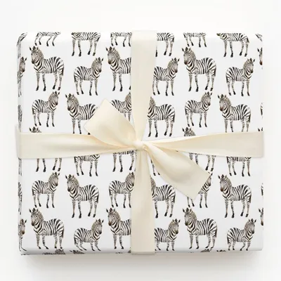 Zebra Classic - Gift Wrap for Christmas, Holidays Wrapping Paper, Christmas Wrapping Paper