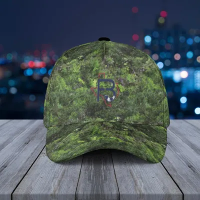Cedar Camo Leaf Baseball Cap, Green Forest Hunting Print, Outdoors Nature Hat Baseball Cap