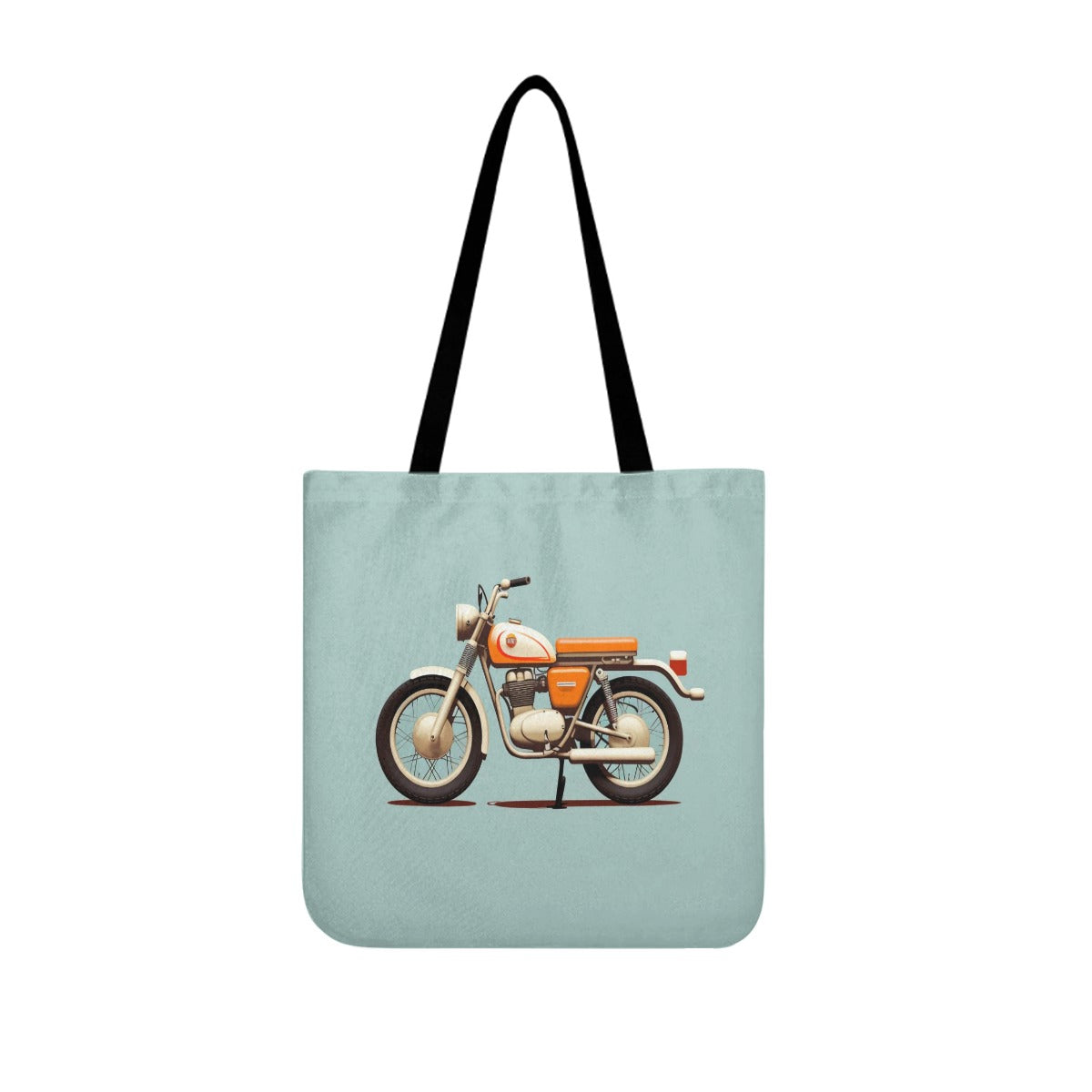 Retro Motorcycle  Cloth Tote Bags - blue