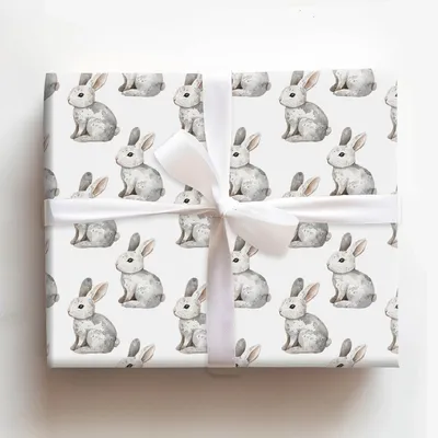 Solid as a Bunny - Gift Wrap for Christmas, Holidays Wrapping Paper, Christmas Wrapping Paper