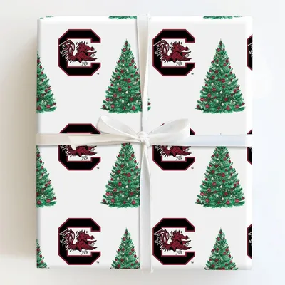 Festive Flock Tree - Gift Wrap for Christmas, Holidays Wrapping Paper, Christmas Wrapping Paper