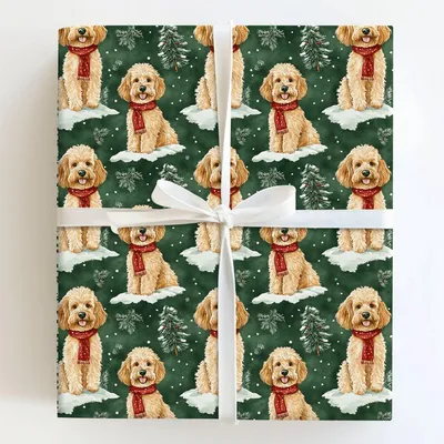 Hardy in Green - Gift Wrap for Christmas, Holidays Wrapping Paper, Christmas Wrapping Paper