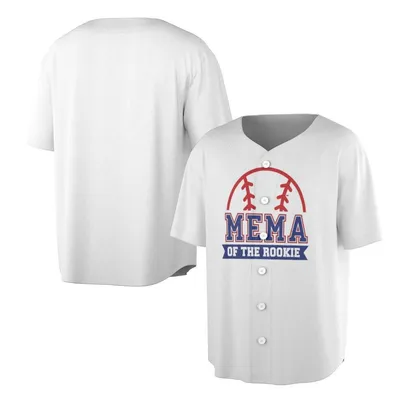 Mema Of The Rookie Baseball Jersey, Grandma Baseball Fan Baseball Jersey, Sports Mom Gift, Matching Game Day Outfit