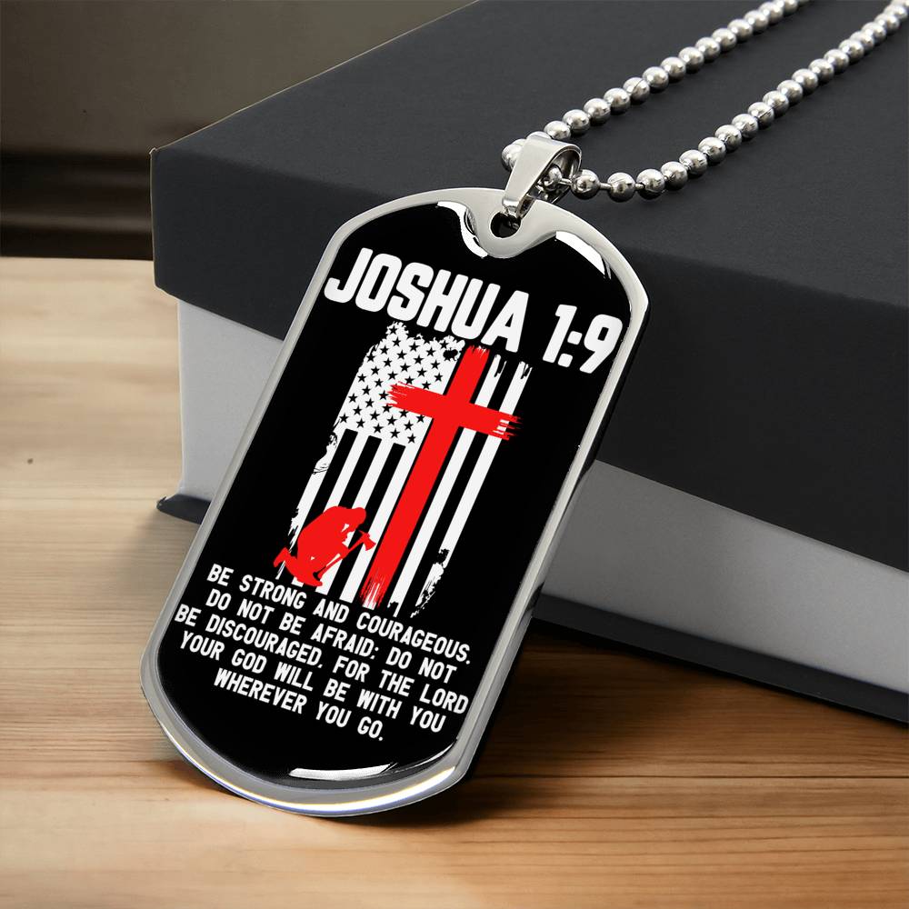 To My Strong And Courageous Dad Gift For My Father - Army Tag Necklace, Dog Tag